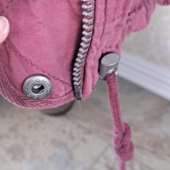 Free People Daisy Jane Size Medium Embroidered Eyelet Bomber Jacket Raspberry - Picture 12 of 16